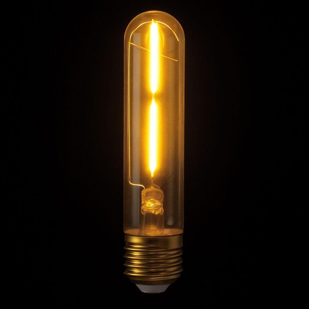NCC-Licht LED filamentlamp Retro Design Goud E27 Warm Wit Licht 2700K T30x184mm