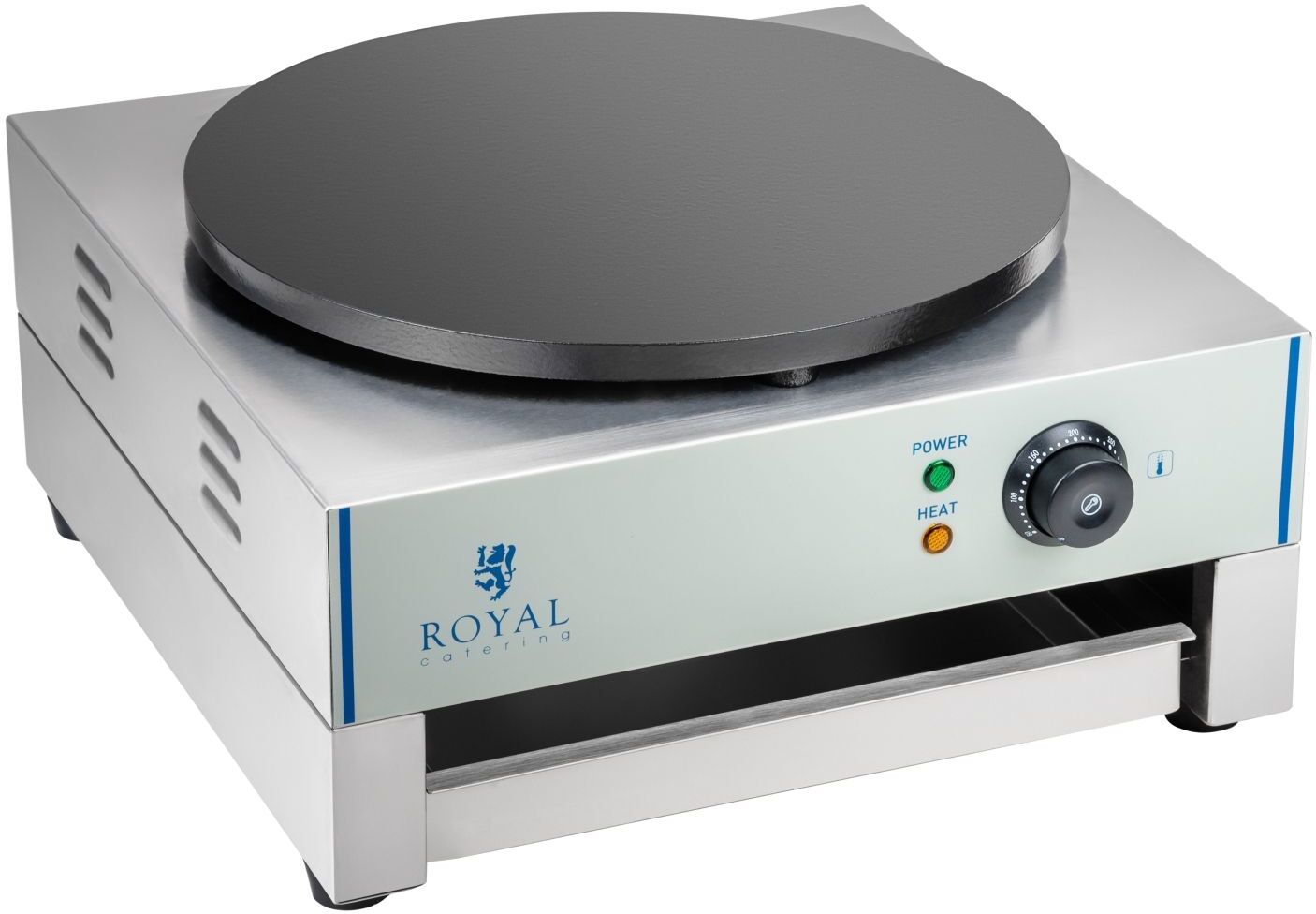 Royal Catering Crepes-Maker - 40 cm - herausziehbares Fach RCEC-3000-E