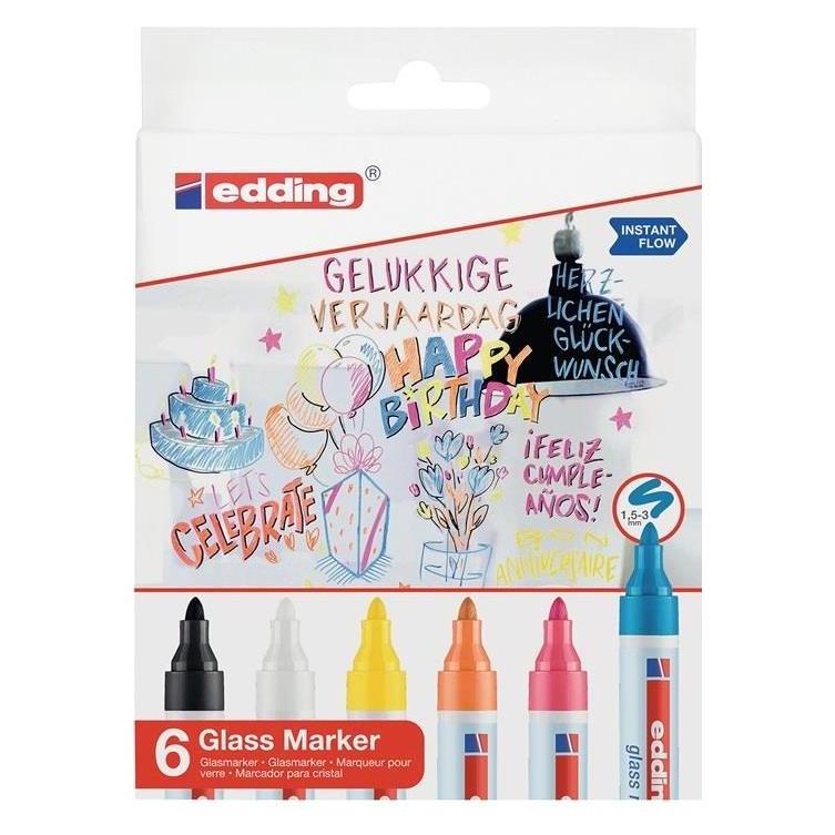 Edding Glasboard-Marker (6x) (4-95-6)
