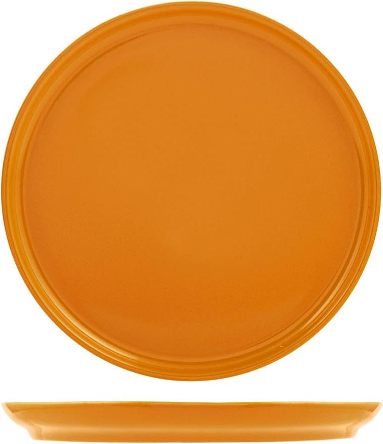 Dripio Set van 12 Keramische Vruchtenborden in Okerkleurige Stockholm-stijl, Diameter: 22 cm
