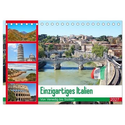 Einzigartiges Italien (Tischkalender 2027 DIN A5 quer), CALVENDO Monatskalender