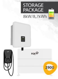FoxESS 8kW Hybrid Wechselrichter + 8.7 kWh (3x2.9) ECS Batterie + Wallbox