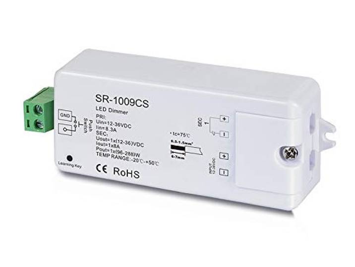Groenovatie LED Enkelkleurige Controller 12-36V, 1CH, 8A, Pro