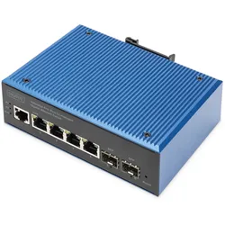 DIGITUS Ind. 4+2-Port L2 managed Gigabit Ethernet Switch 4 x GE RJ45 + 2 SFP Port