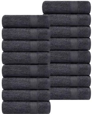 Ample Decor Plush Thick Highly Absorbent Cotton Bath Towels 30x54 Inch - 16 Piece