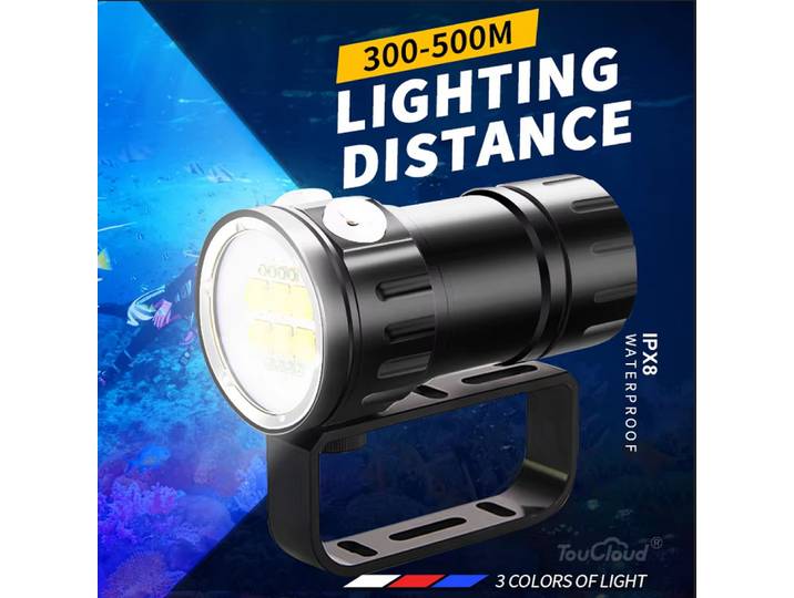 Lumière de photographie sous-marine professionnelle 27 LED lampe de surbrillance 20000Lumens lampe de poche de plongée 100M torche de caméra vidéo étanche