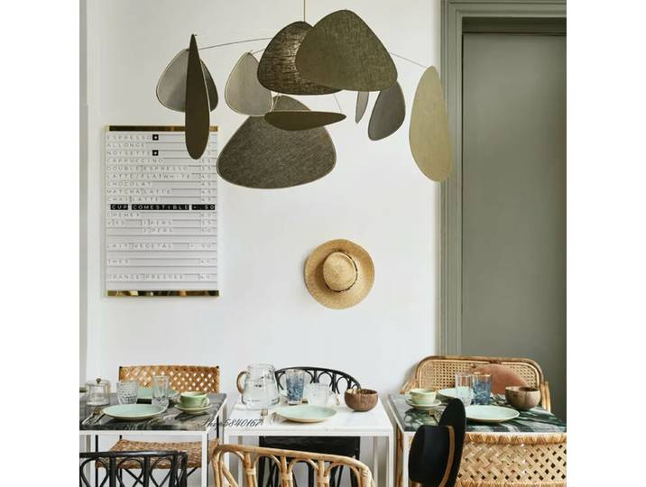 2026 Nouveau tissu pétales suspension Wabi-sabi Style lampes créatives pour salon chambre lustres Vintage personnalité chambre