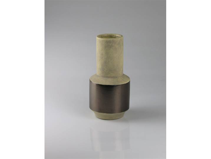 Dekovase AM DESIGN aus Keramik , braun, B:14cm H:30cm, Keramik, Vasen, Dekovase, BxH: 14x30 cm