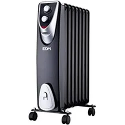 EDM Heizkörper 07127 Black Edition Schwarz/Grau 1500 W, Heizkörper, Mehrfarbig, Grau, Schwarz