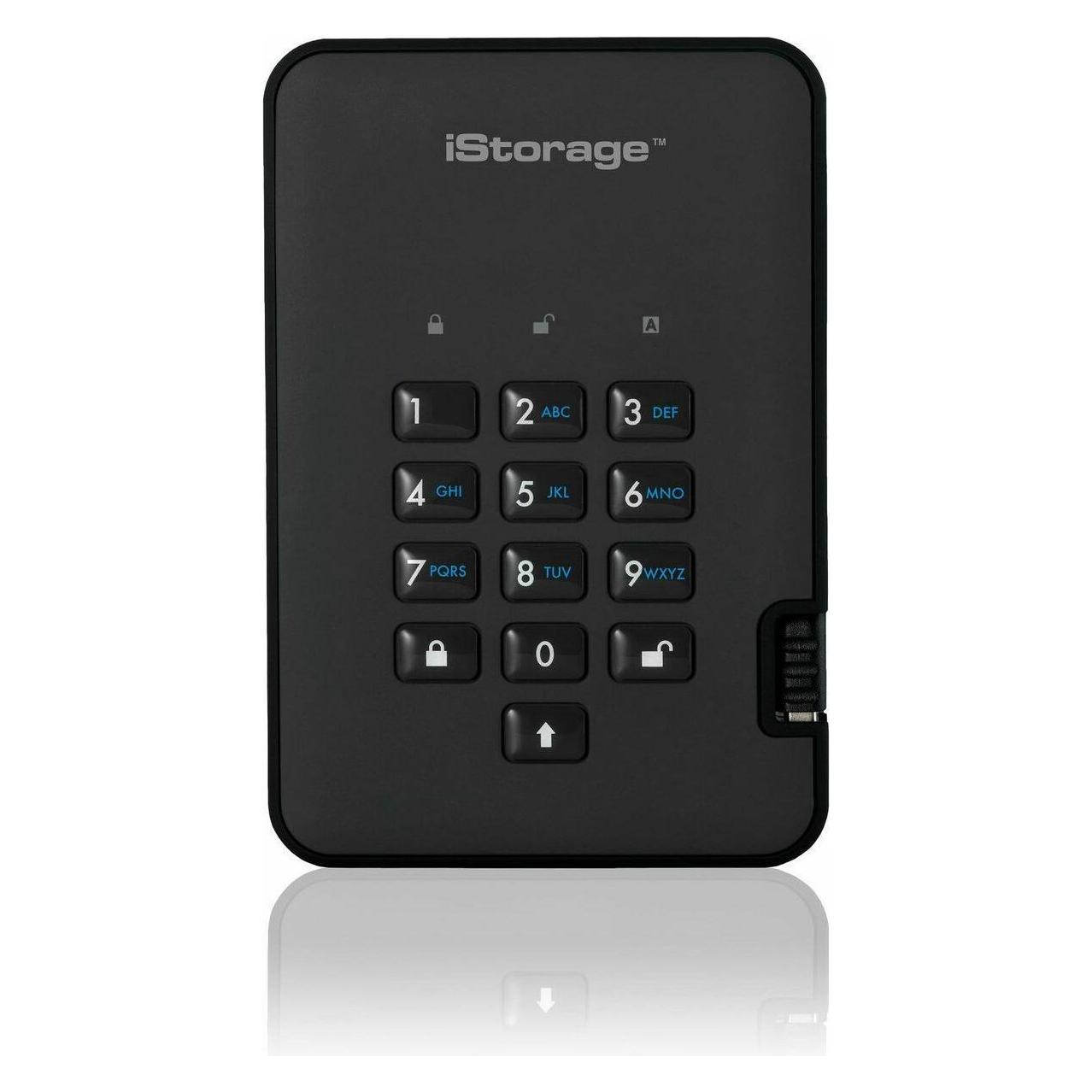 iStorage diskAshur² - Festplatte - verschlüsselt - 5 TB - extern (tragbar) (5 TB) (IS-DA2-256-5000-B)