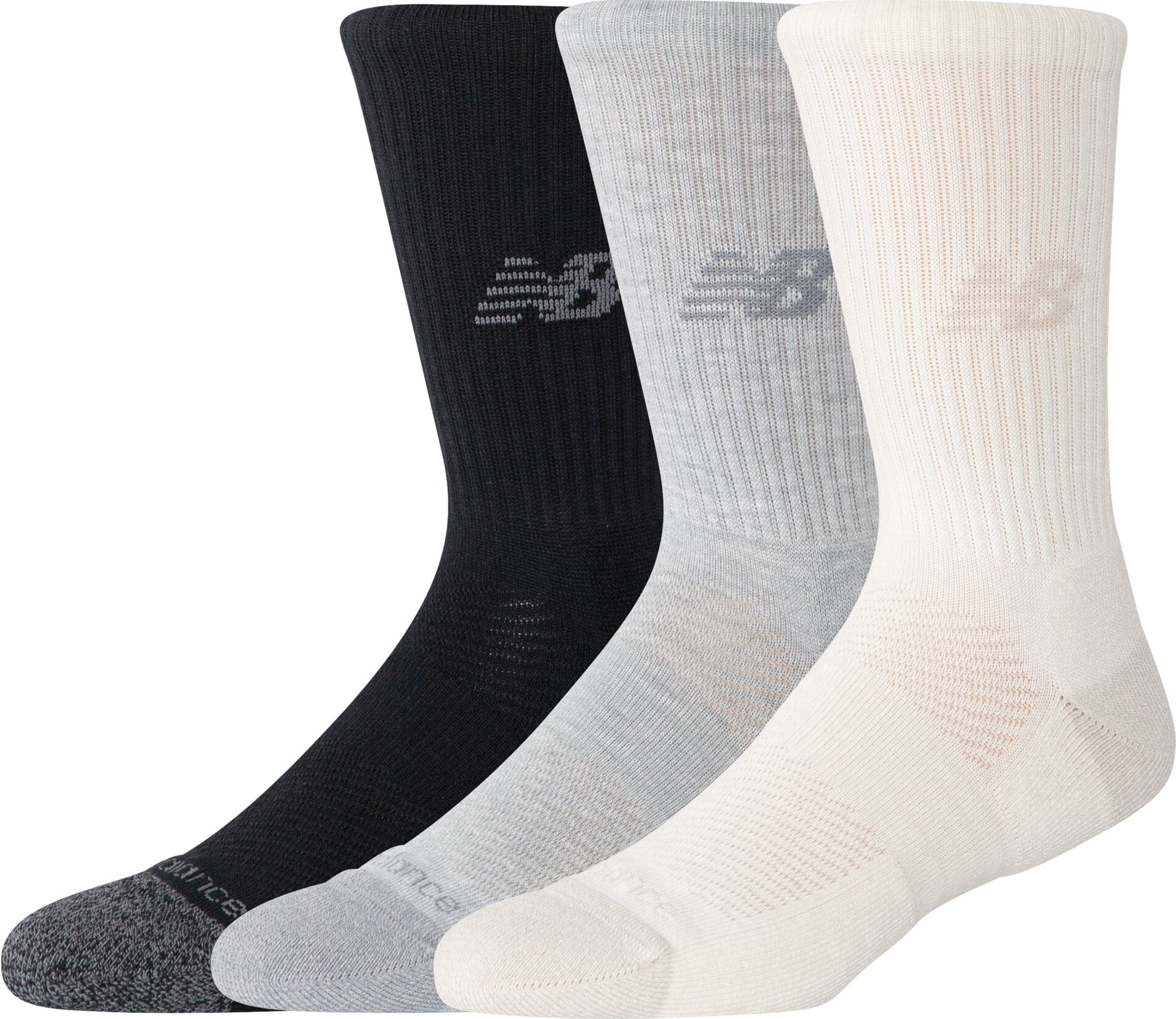 Sportsocken NEW BALANCE "ACTIVE CREW SOCKS 3 PACK", Damen, Gr. M (39/42), bunt (multicolor), Obermaterial: 100% Baumwolle, Socken Sportsocken, 3er-Pack, Cushion-Ausführung, strapazierfähige Verarbeitung multicolor M (39/42)