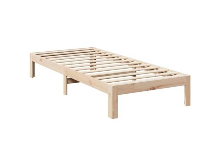 KTHLBRH Bettgestell 90 x 200 cm aus massivem Kiefernholz Lattenrost inklusive, robuste Füße, vorgebohrte Löcher für mehrere Verbindungen, Kapazität 100 kg