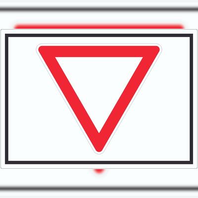 HB-Druck Aufkleber Vorfahrt gewähren Symbol A5 (148x210mm)