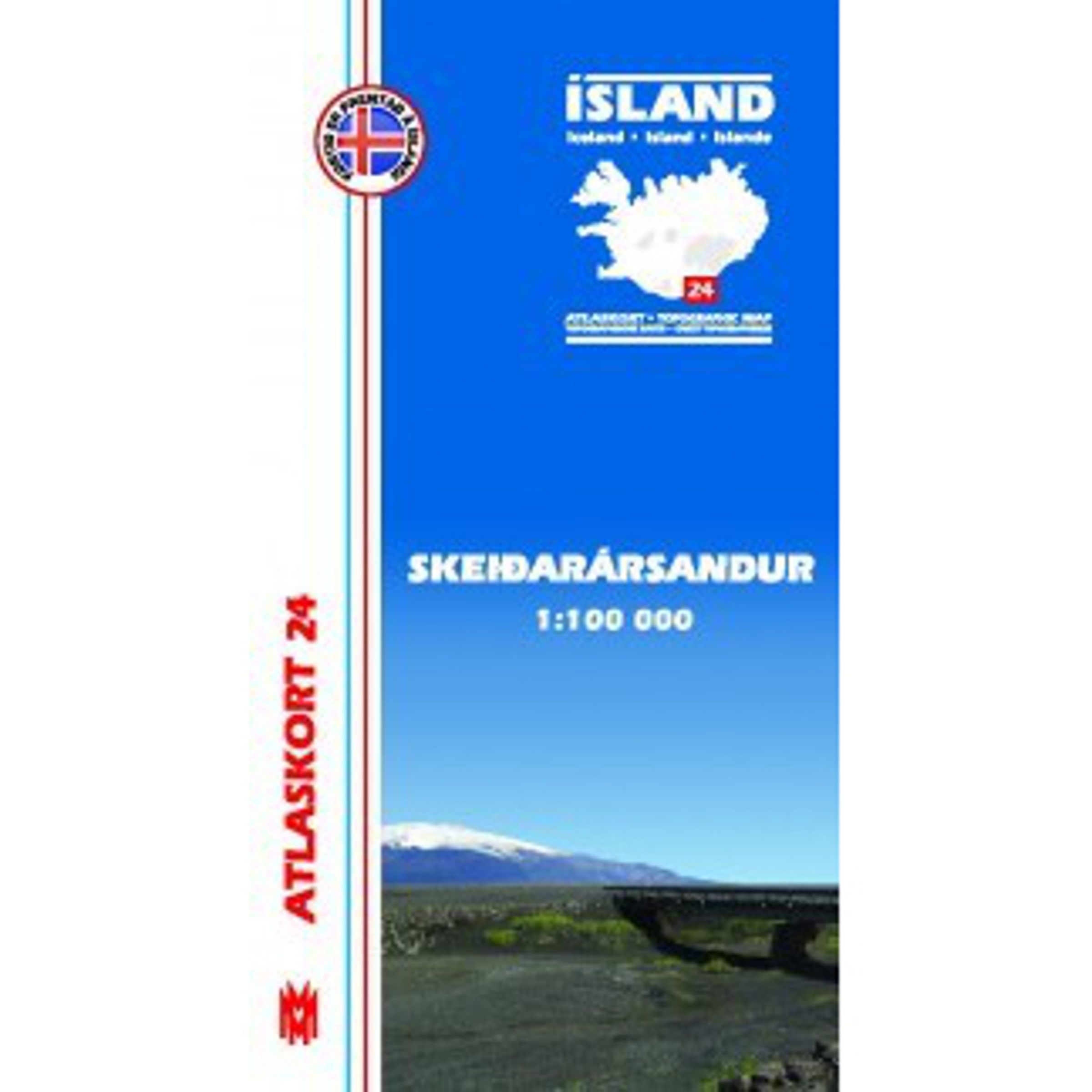 Mal og menning Island Atlaskort 24 Skeidararsandur Topografische Karten