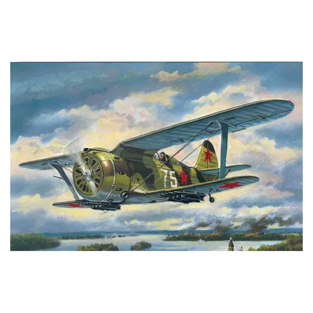 ICM I-153 "Chaika", WWII Soviet Biplane Fighter (72074)
