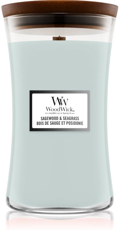Woodwick Sagewood & Seagrass bougie parfumée avec mèche en bois 609 g