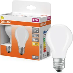 OSRAM LED-Leuchtmittel "LED-Lampe Star Kolbenform A60", Energieeffizienz: D (A-G), weiß, L:10,5cm Ø:6cm, Leuchtmittel