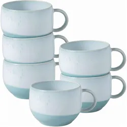 Like. by Villeroy & Boch, Tasse, Perlemor Aqua Kaffeetassen (190 ml, 6x)