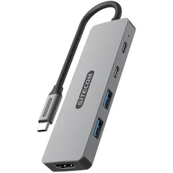 Sitecom CN-5502 (USB-C, 5 Ports), Dockingstation + USB Hub, Grau