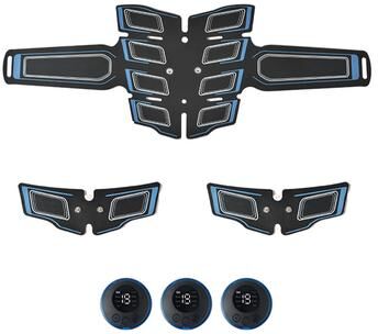 Quick Pick Pro CorePulse EMS Muscle Stimulator USB Rechargeable Abdominal Muscle Trainer Belt blue