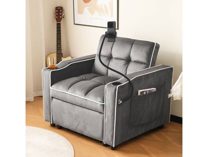 Fauteuil convertible 3-en-1 avec dossier réglable FloraGrace