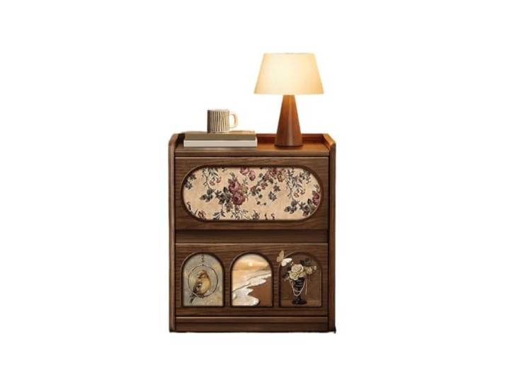 Xumh2024-3 Schlichte Nachttischregal for Zuhause, Schlafzimmer, Aufbewahrungsschrank, Massivholztisch für Schlafzimmer/Wohnzimmer