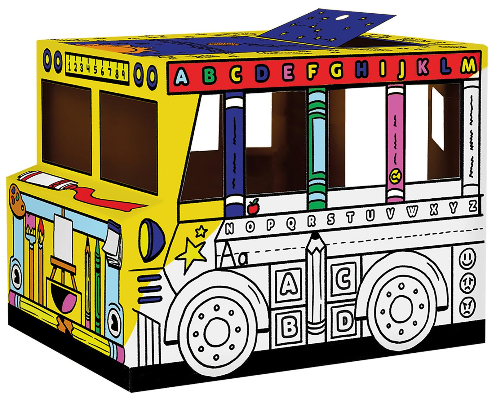 Bankers Box Ausmalbild Spielhaus Bus 100130976