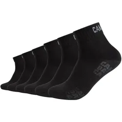 6er Pack Camp David Action-Mesh Baumwolle Quarter Socken Herren 9999 - black 43-46