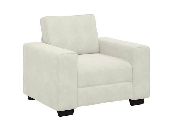Elégance - Chic Fauteuil salon-séjour - Canapé/Fauteuil simple - crème - 100x77x82cm - velours_0426152