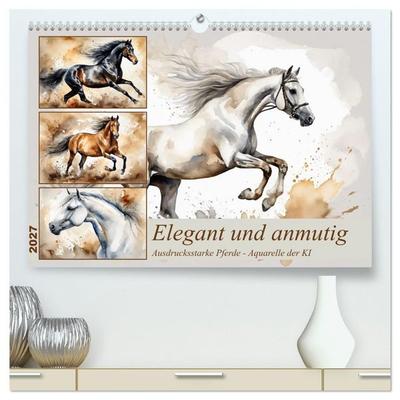Elegant und anmutig (hochwertiger Premium Wandkalender 2027 DIN A2 quer), Kunstdruck in Hochglanz