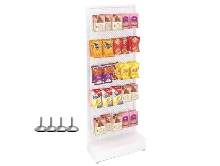 Snack-Organizer, Snack-Organizer for die Arbeitsplatte, Einzelhandelsdisplay(White,45x14x121cm/17.7x5.5x47.6inch)