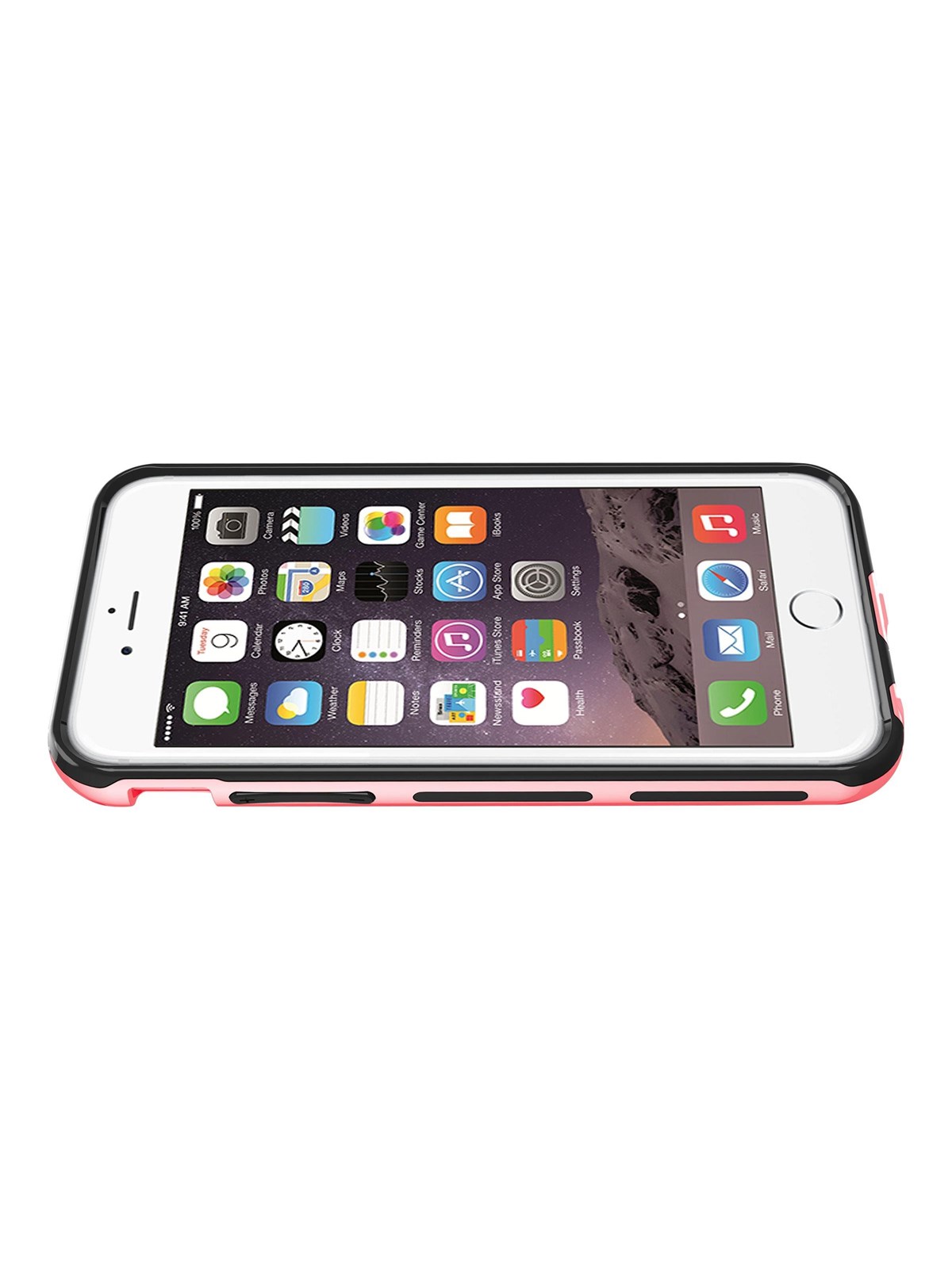 ITSKINS HYBRID EDGE cover for iPhone 6s Plus / 6 Plus. Rose and black
