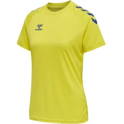 hummel Hmlcore Xk Core Poly Tee S/S Damen - blazing yellow/true b