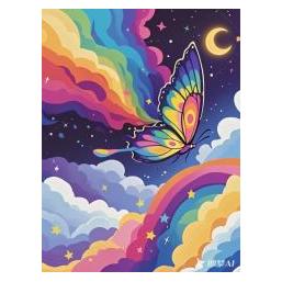 Koh-i-Noor Malen nach Zahlen 40x50cm Regenbogen-Schmetterling (63884205)
