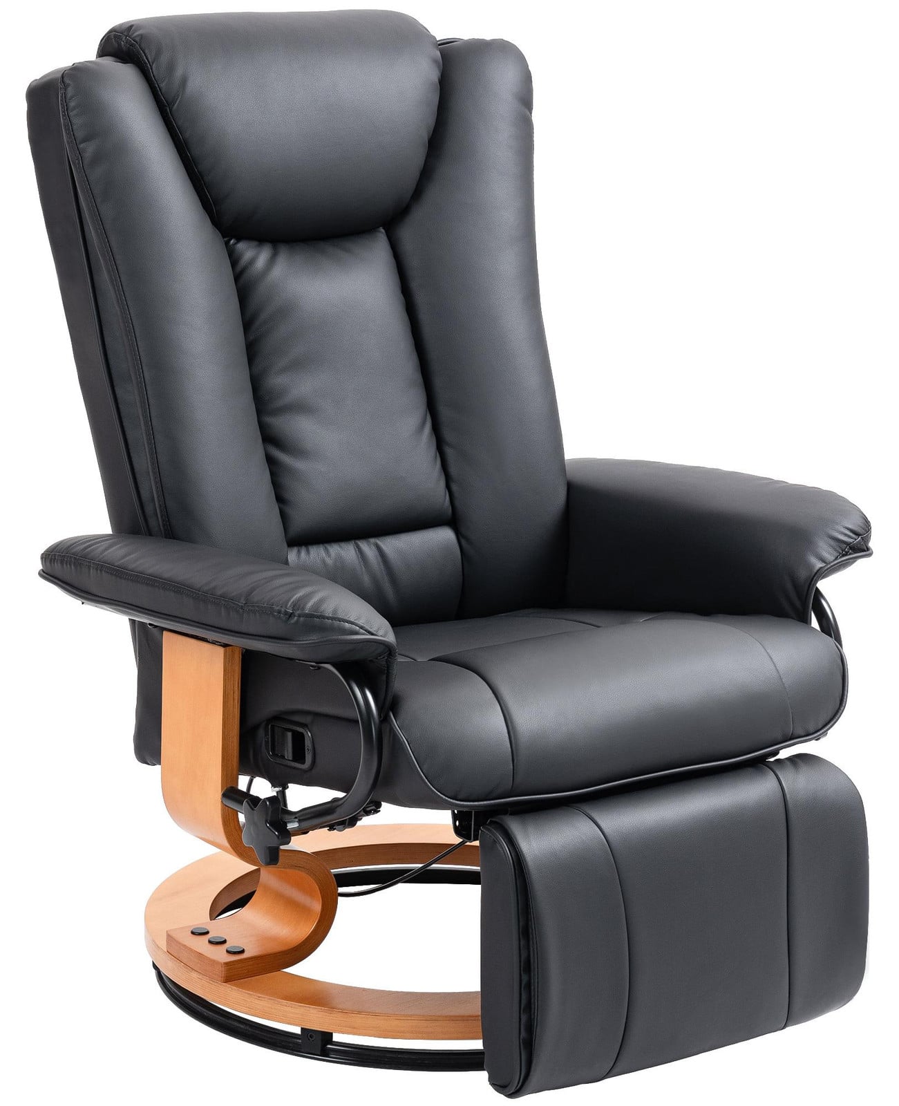 MH Handel GmbH Relaxfauteuil met draaifunctie en kunstleer, zwart