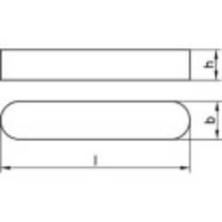 TOOLCRAFT 138717 Passfedern DIN 6885 Stahl 25 St.