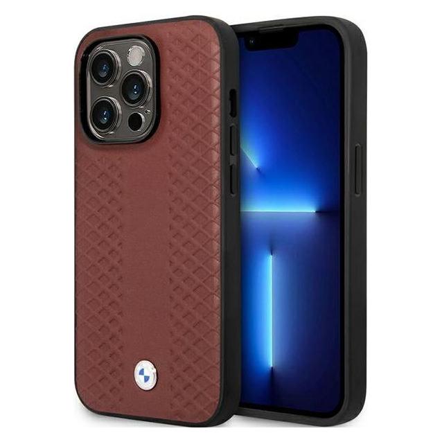 BMW Etui BMHCP14L22RFGR iPhone 14 Pro 6,1" burgundowy/burgundy Leather Diamond Pattern (Apple iPhone 14 Pro) (BMW000545-0)