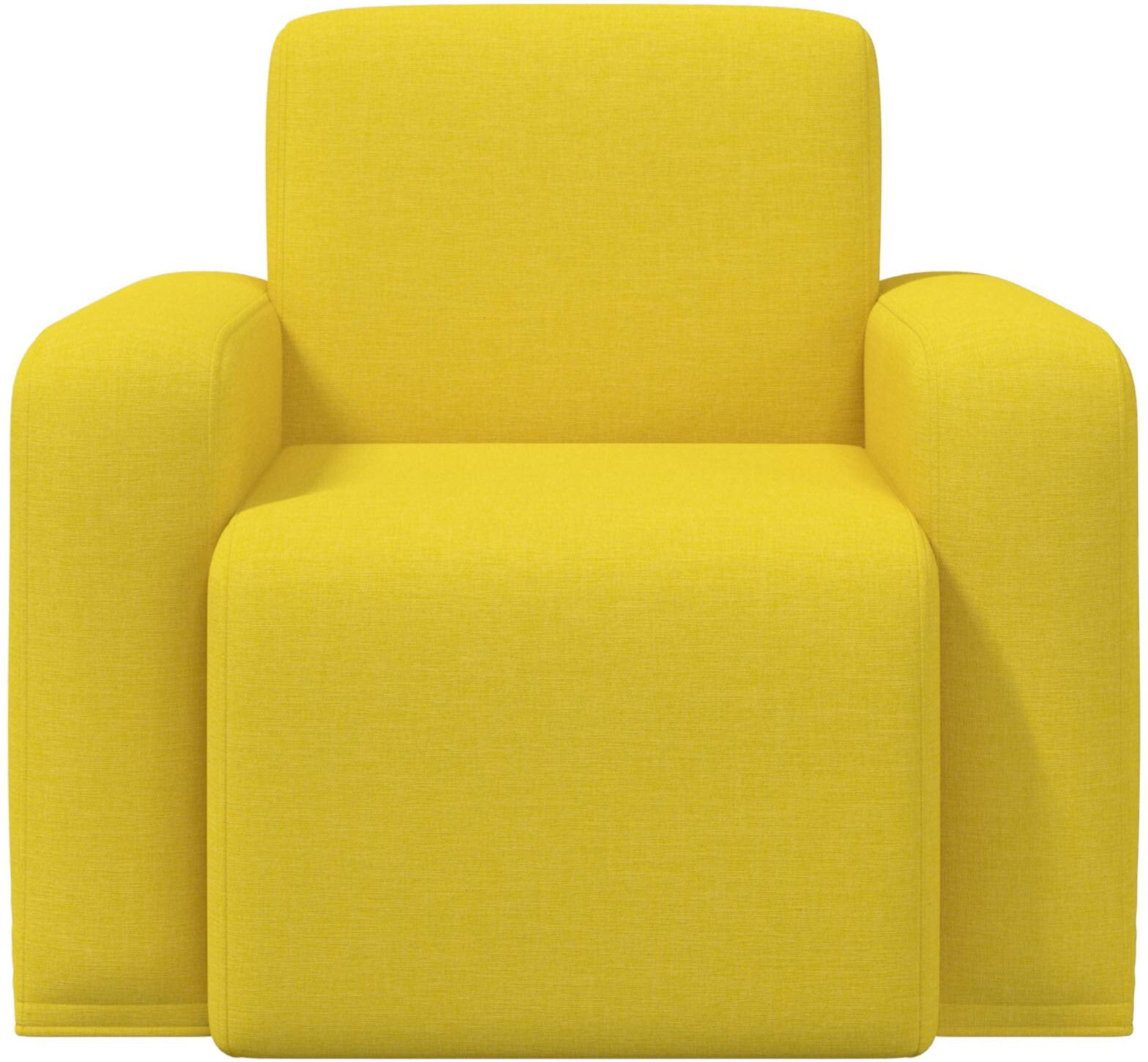 vidaXL Fauteuil Jaune clair Tissu