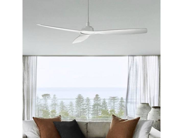 Ventilateur de plafond Moto, blanc, Ø 132 cm, silencieux - Beacon Beacon Lighting - Salon / séjour - Moderne - Plastique