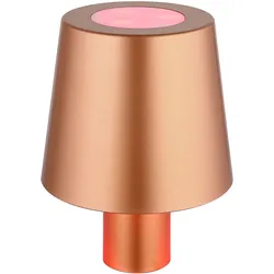 RGB LED Tischlampe Akku Flaschenleuchte Aufsatz Flaschenhals Dekolampe Touch, USB, goldfarben, 1W kaltweiß, DxH 10,5x14 cm