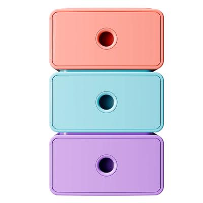 Exacompta 315707D 3x Ablagemodul Tiny Box, 1 Schublade, Kollektion Candy Tidy Farben sortiert