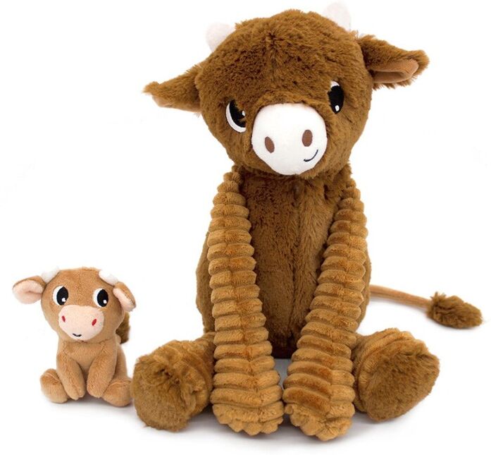 Peluche Les Ptipotos : Vache Hindou maman et son bébé cassonade - Les Déglingos
