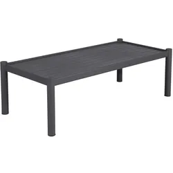Gartencouchtisch Brad aus Aluminium, modern, anthrazit, 150x71 cm, pulverbeschichtet
