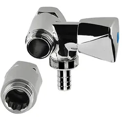 TRINNITY Geräte-Anschlussventil 3/4'' verchromt mit RV für Wandbatterie 1/2'' re...