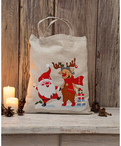 Baumwolltasche "Happy X-Mas"