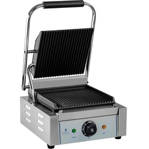 Royal-Catering Kontaktgrill RCCG-1800G, 1800 Watt, gerillte Gusseisen Grillplatten