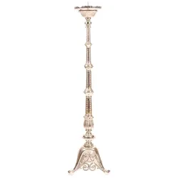 Wiedemann Kerzen Altarleuchter vernickelt H 110 cm