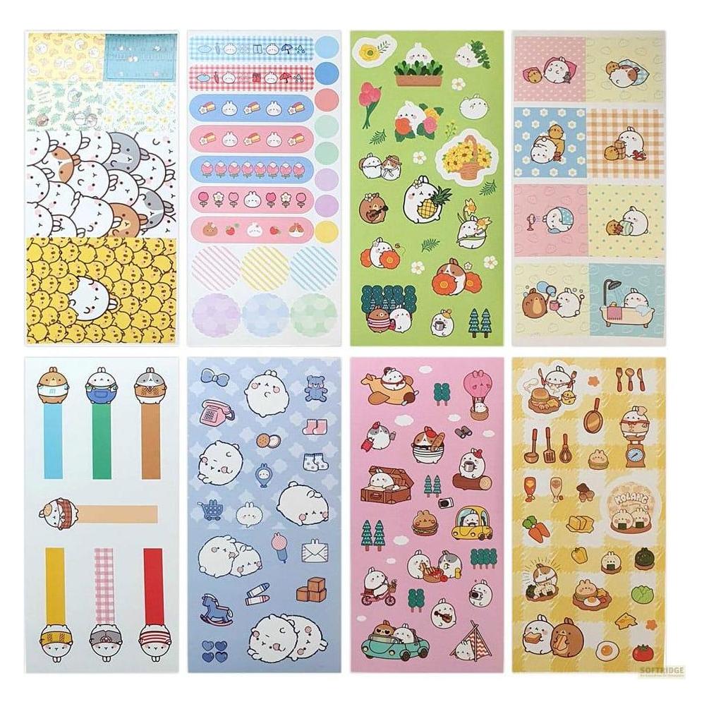 Sakami Molang Sticker Pack Happy Days (8 Sticker) (SAKA70258)
