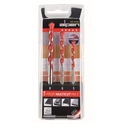 Alpen Bohrer-Kassette Profi Multicut PM3 Ø 5, 6, 8 mm Hartmetall 100703100
