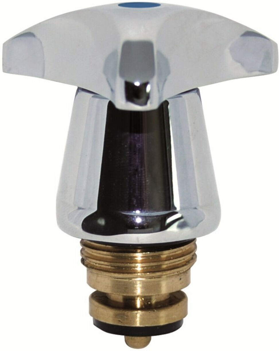KIRCHHOFF Metall-Trecorngriff, Chrom, 1/2", mit Oberteil, Markierung blau (986150848)